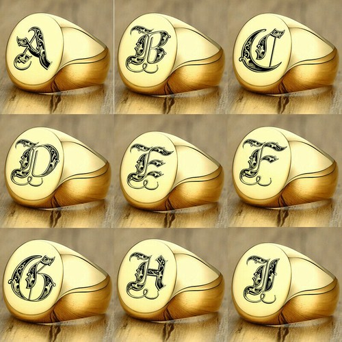 New womens mens gold signet - mens,